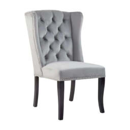 Kensington Townhouse Grey Velvet Dining Chair - thumbnail 1