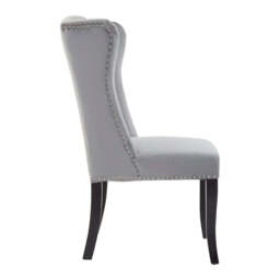 Kensington Townhouse Grey Velvet Dining Chair - thumbnail 3