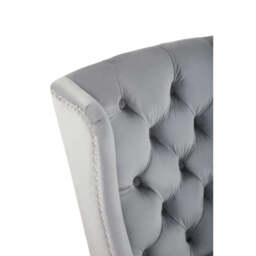 Kensington Townhouse Grey Velvet Dining Chair - thumbnail 5