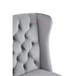 Kensington Townhouse Grey Velvet Dining Chair - thumbnail 6