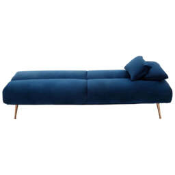 Hatton Dark Blue Velvet Sofa Bed - thumbnail 6