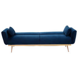 Hatton Dark Blue Velvet Sofa Bed - thumbnail 3