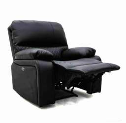 Orla Electric Recliner Sofa Black Armchair Leathair - thumbnail 6