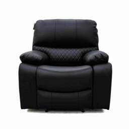 Orla Electric Recliner Sofa Black Armchair Leathair - thumbnail 3