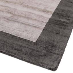 Blade Border Rug 160x160cm Charcoal Silver 04 Rug - thumbnail 4