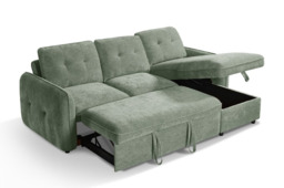 Moscow Universal L Shape Corner Sofa Bed Green With Ottoman Storage Eastley - Kip - Quercioli - Barete - Metropolitan - Portobello - Aissa Style - thumbnail 4