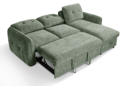 Moscow Universal L Shape Corner Sofa Bed Green With Ottoman Storage Eastley - Kip - Quercioli - Barete - Metropolitan - Portobello - Aissa Style - thumbnail 5