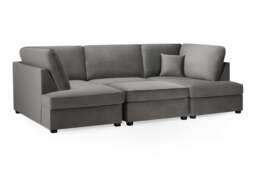 Carnaby Sofa Plush Grey U Shape Corner Morgan - Malvern - Somerford - Calix - Euphoria - Plush Style - thumbnail 6