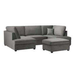 Carnaby Sofa Plush Grey U Shape Corner Morgan - Malvern - Somerford - Calix - Euphoria - Plush Style - thumbnail 2