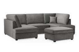 Carnaby Sofa Plush Grey U Shape Corner Morgan - Malvern - Somerford - Calix - Euphoria - Plush Style - thumbnail 3