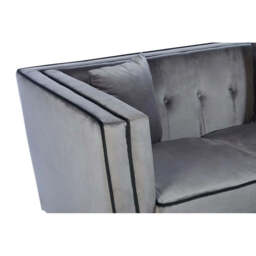 Ferris Grey Velvet 3 Seat Sofa - thumbnail 6