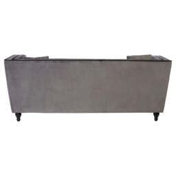 Ferris Grey Velvet 3 Seat Sofa - thumbnail 5