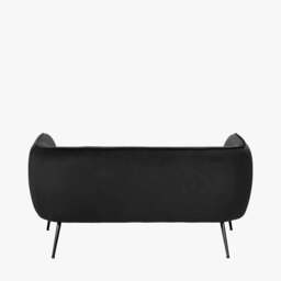 Lucca Black Velvet and Metal Sofa - thumbnail 5