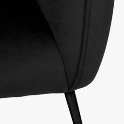 Lucca Black Velvet and Metal Sofa - thumbnail 6