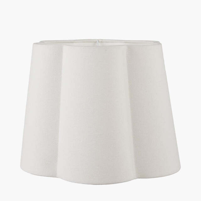 Posy 30cm White Handloom Scalloped Tapered Lampshade - image 1