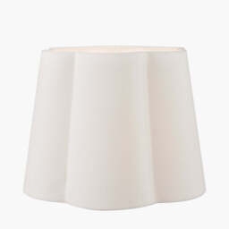 Posy 30cm White Handloom Scalloped Tapered Lampshade - thumbnail 2