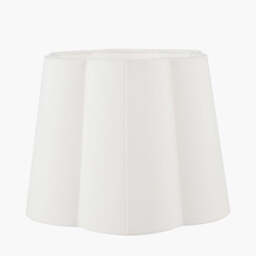 Posy 30cm White Handloom Scalloped Tapered Lampshade - thumbnail 3