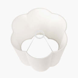 Posy 30cm White Handloom Scalloped Tapered Lampshade - thumbnail 4