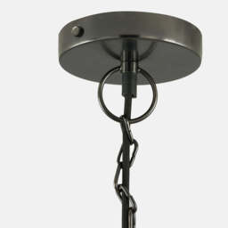 Fia Clear Glass and Black Nickel Metal Chain Drop Pendant - thumbnail 3