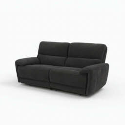 Cairo Black Lay-Z-Boy Style Fabric Power Recliner 3 Seater Sofa - thumbnail 2