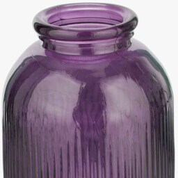 Lilac Recycled Glass Ribbed Vase Tall - thumbnail 3
