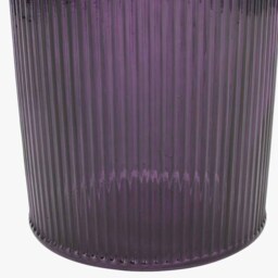 Lilac Recycled Glass Ribbed Vase Tall - thumbnail 4