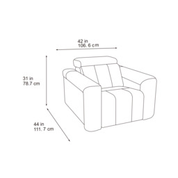 Dallas Cream Lay-Z-Boy Style Leather Power Recliner Armchair - thumbnail 5