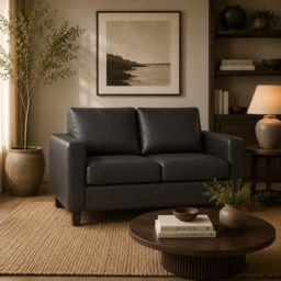 Model 28 - 2 Seater Sofa PU Black - thumbnail 1