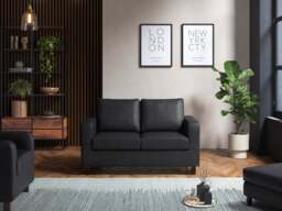 Model 28 - 2 Seater Sofa PU Black - thumbnail 4