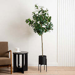Black Ribbed Planter - thumbnail 3
