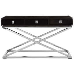 Kensington Townhouse Hair On Hide 3 Drawer Console Table - thumbnail 1