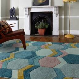 Sketch 120x170cm SK10 Hexagon Multi Rug - thumbnail 1