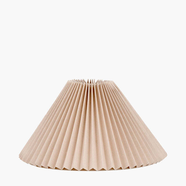 Amelia 40cm Natural Linen Hard Pleat Tapered Lampshade - image 1