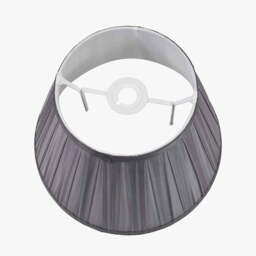 Maya 45cm Steel Grey Silk Box Pleat Tapered Lampshade - thumbnail 3
