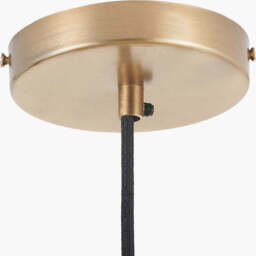 Bowery Large Ribbed Glass with Antique Brass Fitting Elec Pendant - thumbnail 3