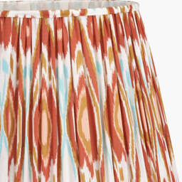 Izara 35cm Cinnamon Ikat Patterned Mushroom Pleat Tapered Lampshade - thumbnail 4