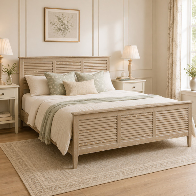"Ennis Oak & Ash 4'6"""" Bed Frame" - image 1