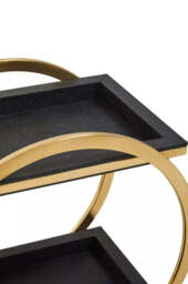 Cardoba Two Tier Black Serving Trolley - thumbnail 4