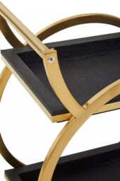 Cardoba Two Tier Black Serving Trolley - thumbnail 5