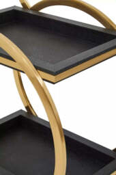 Cardoba Two Tier Black Serving Trolley - thumbnail 6