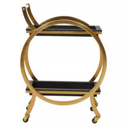 Cardoba Two Tier Black Serving Trolley - thumbnail 2