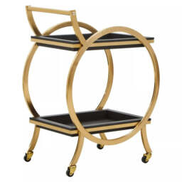 Cardoba Two Tier Black Serving Trolley - thumbnail 1