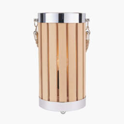 Austell Natural Wood Small Lantern Table Lamp - thumbnail 2