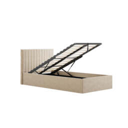 BERLIN BEIGE OTTOMAN SINGLE BED - thumbnail 4