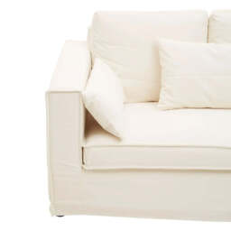 Menton 3 Seat Cream Sofa - thumbnail 6
