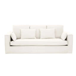 Menton 3 Seat Cream Sofa - thumbnail 3
