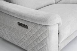 Orbit Ivory Lay-Z-Boy Style Fabric Power Recliner 3 Seater Sofa - Paolo - Callie - Penny - Daytona - Revel - Sonder - DFS - thumbnail 6