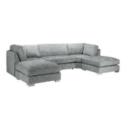 Bishop Fullback Sofa Platinum U Shape Corner Morgan - Malvern - Somerford - Calix - Euphoria - Plush Style - thumbnail 2