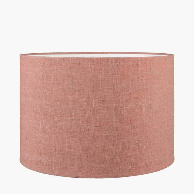 Edward 45cm Apricot Linen Cylinder Lampshade - image 1