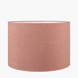 Edward 45cm Apricot Linen Cylinder Lampshade - thumbnail 1